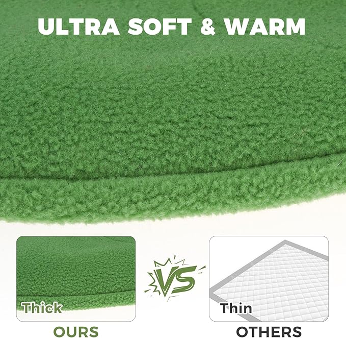 Homimp Guinea Pig Bedding Mat Washable, Ultra Soft Fleece Warm Small Animal Beds, Absorbent & Waterproof Rabbit Winter Sleeping Pad for Rabbit Hamster Squirrel Hedgehog Chinchilla Ferret, Leaf 12"x18"