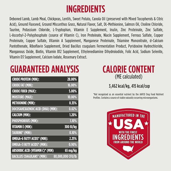 Nulo Freestyle Limited Ingredient Dry Dog Food - High Protein Lamb Recipe, Natural Grain Free Dog Food for Puppies & Adults, Small, Medium and Large Breed Kibble, 5.5lb Bag