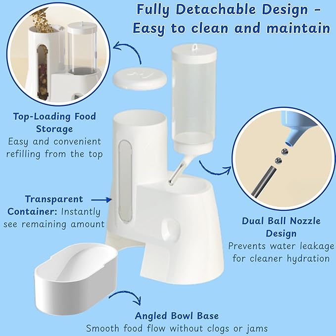 Hamster No Drip Water Bottle Bowl, Water Bottle Stand with Cleaning Mat, 2 In 1 Automatic Drinking Feeder, Hamster Cage Accessories, Rat Enrichment Toys, Guinea Pig Accessories for Cage (Mat, 28"x20")