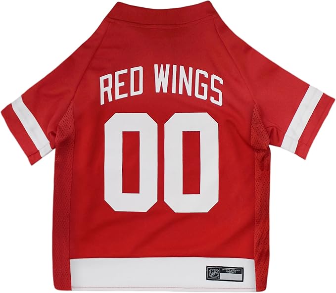 Pets First NHL Dog Jersey - Detroit Red Wings XX-Large. A Premium Big Jersey for Dogs & Cats