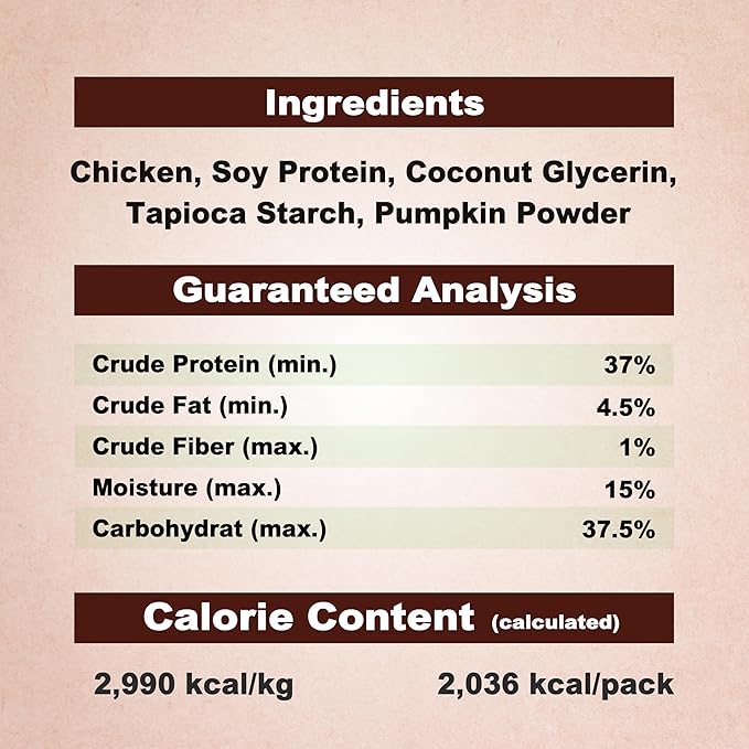 A Freschi srl Chicken Dog Treats, All Natural, Healthy & Easily Digestible, Grain-Free Puppy Chews, Low-Fat, Human Grade Training & Rewards Dog Snacks, Chicken Sticks with Pumpkin, 24 oz Pack