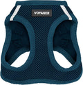 Best Pet Supplies Voyager Step-in Air Harness - All Weather Mesh, Reflective, No Pull Harness for Dogs, Cats - Secure with Hook & Loop Fastener, Buckle, Double D-Rings - Blue, M