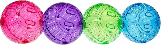 Kaytee 7" Assorted Color Run-About Exercise Ball for Pet Hamsters & Gerbils (Pack of 2)