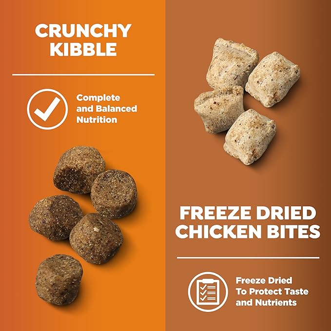 Nature’s Recipe Dry Dog Food with Freeze Dried Chicken Bites, Chicken, Barley & Brown Rice Recipe 3.5 lb Bag (Pack of 4)