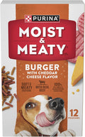 Purina Moist and Meaty Burger With Cheddar Cheese Flavor Dry Soft Dog Food Pouches - (Pack of 4) 12 ct. Pouches
