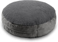 JAXX Robbi Dog Bed Bean Bag – Round Bed with Machine Washable Cover and No-Slip Base - Supportive Memory Foam for Senior Dogs & Joint Pain Relief - Ultimate Comfort & Luxury - Small, Grey/Charcoal
