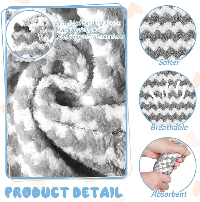 Moukeren 20Pcs Guinea Pig Fleece Bedding Blankets Bulk Washable Small Animal Fleece Cage Liners Pet Wash Cloth Sleeping Mat Cover for Hamster Chinchilla Rabbit Hedgehog(Light Gray, 14 x 30 Inch)