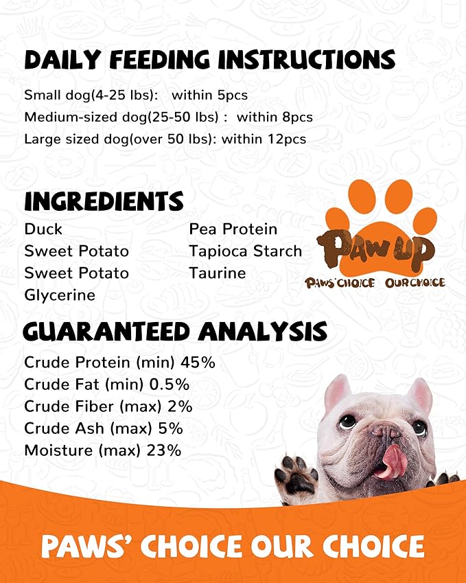 PAWUP Salmon Dog Treats, Smoked Salmon Jerky with Fish Skin, Salmon and Duck Recipe, High Protein Snacks, Natural Omega 3-6, Low in Fat with Taurine, 12.5 oz (15-20 PCS)