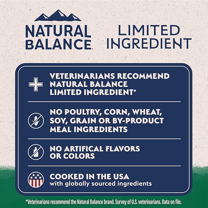 Natural Balance Limited Ingredient Small Breed Adult Wet Dog Food, Lamb & Brown Rice Recipe for Sensitive Stomachs - 3.5oz Cups (Case of 12)