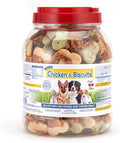 PCI Pet Center Inc. Chicken & Biscuits, Biscuits Wrapped with Chicken Breasts Dog Treats, 2.5 Pound Container