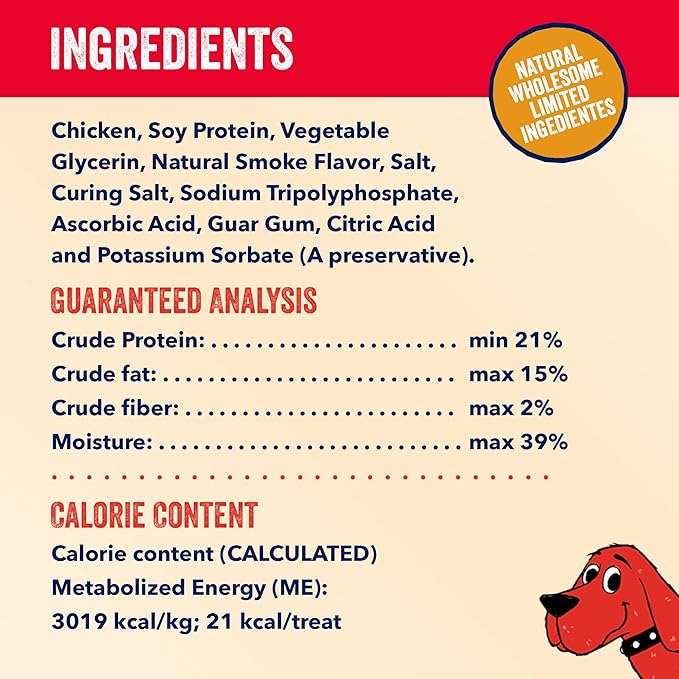 Clifford The Big Red Dog Soft Training Treats for Puppies and Dogs – Healthy, High Protein, Grain Free, Soft Puppy Treats for Small Dogs and Large – Real Chicken Mini Meatballs – 6oz