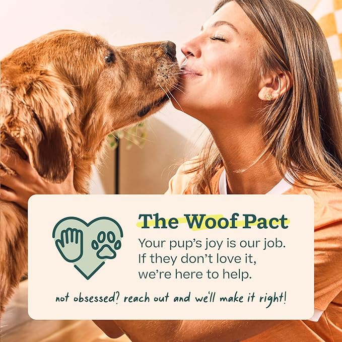 WOOF Starter Pack - Interactive Dog Ball Toy for Boredom - Dog Treat Molds Silicone - Chicken-Flavored Healthy Treats for Dogs - Pupsicle Doggy Enrichment Toy - for XL Pups - 75+ lbs