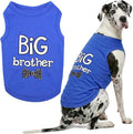 Parisian Pet Dog Shirt – 100% Cotton Shirts for Large Dogs – Blue Sleeveless Pet Clothes – Lightweight and Breathable Dog Apparel – Boy Big Brother Dogs Clothes - Stretchy Pet T Shirts