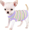 Elevate Your Pet's Comfort and Fashion: Premium 100% Cotton Rib Dog Shirt Vest for Small Breeds Like Chihuahuas, Yorkies, and Puppies .Year-Round Style with Tank-Style Puppy Attire Light Purple XS