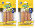 Himalayan Dog Chew Yak Cheese Dog Chews,Lactose Free & Grain Free,USA Made,for All-Dog Breeds,Medium Density Cheese Chew,Resealable Pouch with 3 YUM Treats,Chicken Flavor,(Pack of 2)