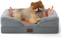 Bedsure Self Warming Orthopedic Dogs Bed for Small Dogs - Washable Small Dog Bed Waterproof, Comfort Pet Couch with Removable Cover, Pets Sofa with Nonskid Bottom, Grey, Non-Electric