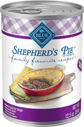 Blue Buffalo Family Favorites Adult Wet Dog Food, Made with Natural Ingredients, Shepherd's Pie, 12.5-oz Can (Pack of 12)