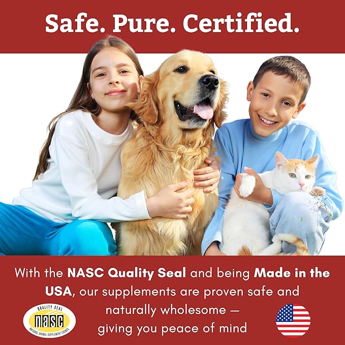 Wholistic Pet Organics - Hip and Joint Supplement for Dogs & Cats - Cat and Dog Joint Supplement - Green Lipped Mussels, Glucosamine, Chondroitin for Dogs & Cat Mobility Support - 4 Lb - 181 Scoops