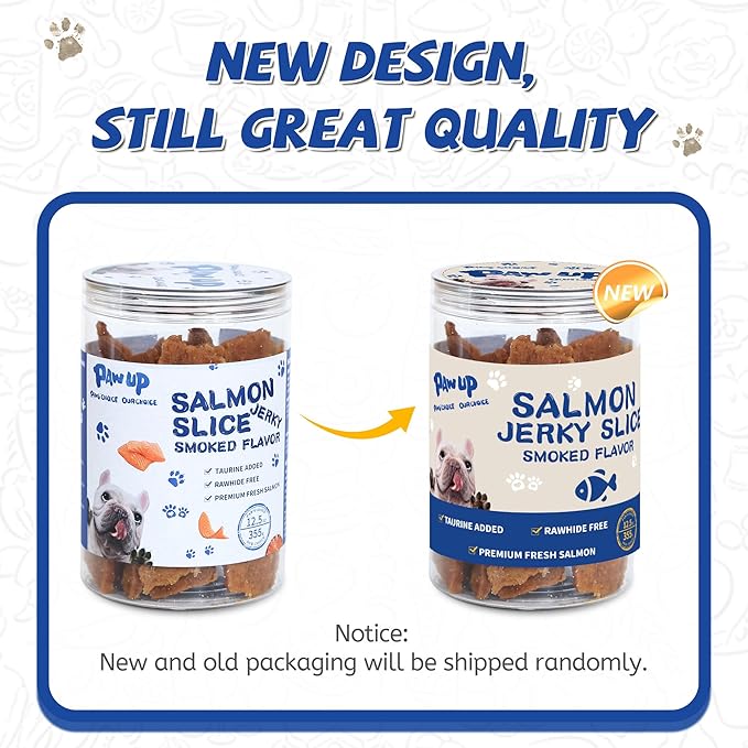 PAWUP Salmon Treats for Dog, Soft Healthy Dog Salmon Jerky, High Protein Dogs Snacks, Human Grade Salmons Fillets with Taurine,12.5oz (Smoked Flavor)