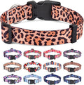 Dog Collar for Large Dogs, Soft Comfy Pet Collar for Small Medium Large Dogs, Leopard Pattern for Boy Girl Puppy Dogs(Leopard,L)