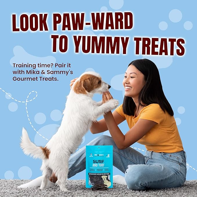 Mika & Sammy's Gourmet Beef Liver Jerky Dog Treats Made in The USA. (Surf & Turf 12 oz)
