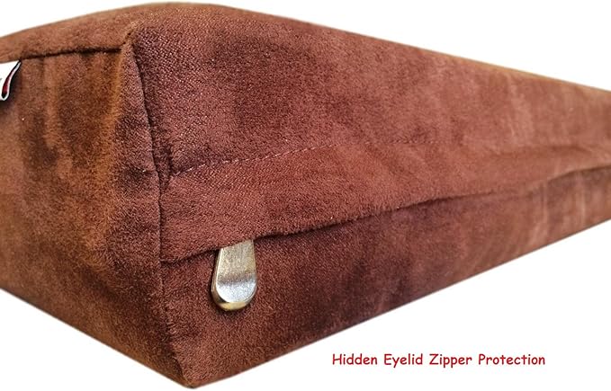 37''x27''x4'' Chocolate Brown Microsuede Fabric Replacement 100% Washable Luxury Comfort Dog Bed Zippered Duvet Gusset Cover Resistant Anti Slip - Cover Case Only