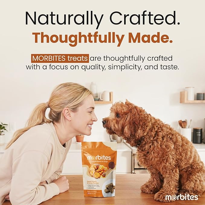 Crunchy Dog Training Treats - Sweet Potato & Honey, Easy to Digest, All Natural, Small Bite Snacks, Made in USA, 5 oz