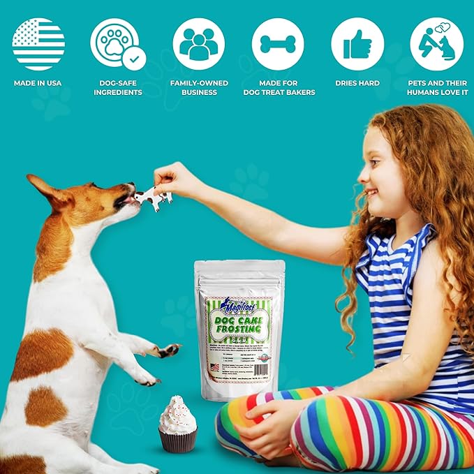 Magifrost Frosting for Dog Cakes - Perfect for Homemade Dog Cakes and Treats, Pet Friendly Easy-to-Use, Deliciously Smooth Texture, Safe & Healthy Ingredients (10oz)