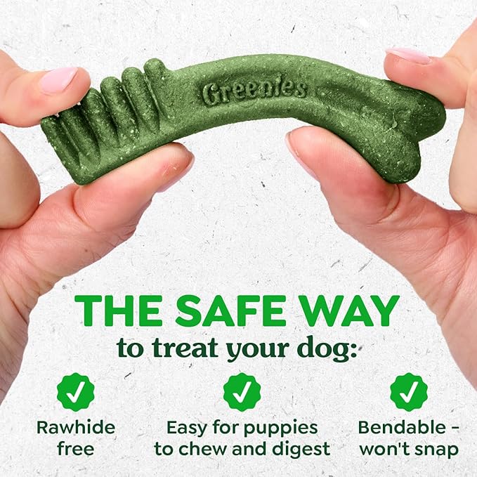 Greenies Dog Treats Veterinarian-Recommended Natural Dental Puppy Treats Teenie Size, 6 oz. Pack, 22 Count