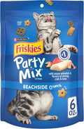Purina Friskies Cat Treats, Party Mix Beachside Crunch - (Pack of 6) 6 oz. Pouches