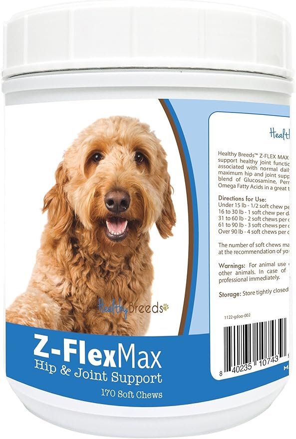 Healthy Breeds Goldendoodle Z-Flex Max Hip and Joint Soft Chews 170 Count