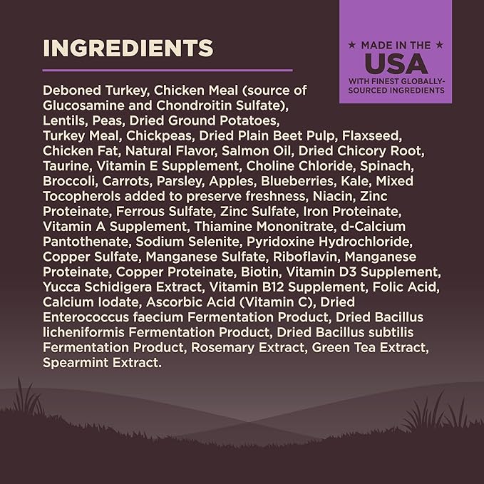 Wellness CORE Senior Dry Dog Food, Grain-Free, High Protein, Natural, Age Advantage Turkey & Chicken Recipe, (4-Pound Bag)