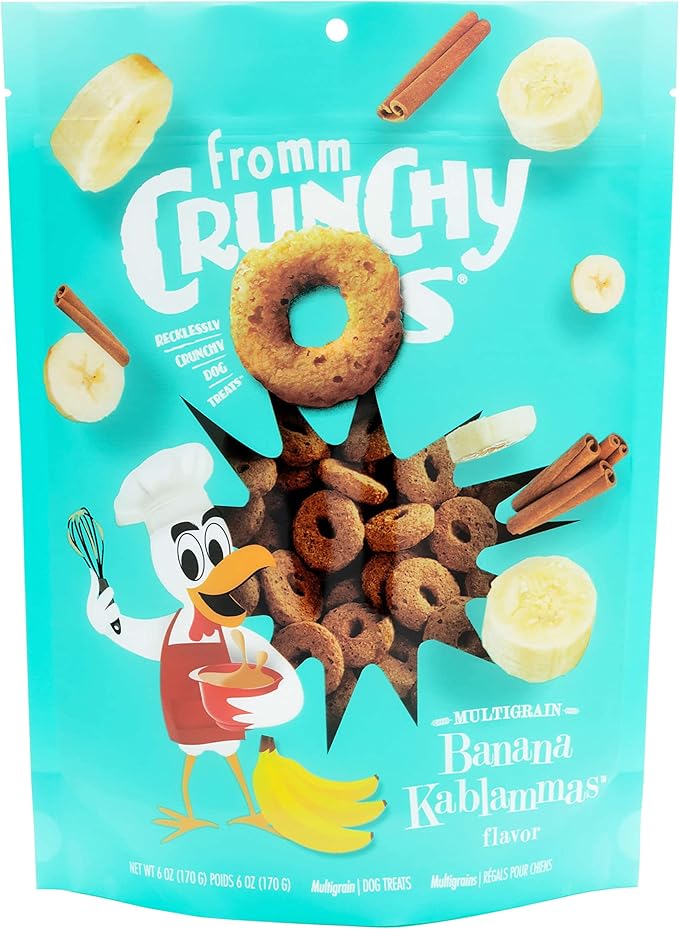 Fromm Crunchy Os Banana Kablammas Dog Treats - Premium Crunchy Dog Treats - Banana Recipe - 6 oz