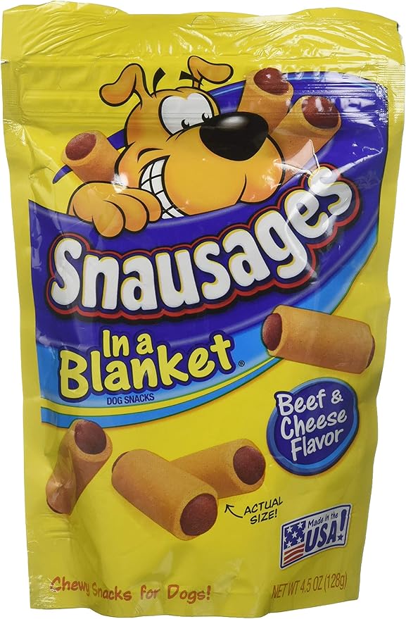 in Blanket Dog Snacks Beef & Cheese Flavor 4.5 Ounces (Pack of 6)