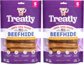 USA Beefhide Chip Rolls 5-6" Dog Chew Treats - Peanut Butter Flavor, 20 Count/2 Pack