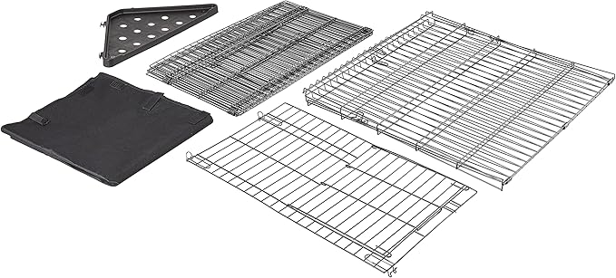 Amazon Basics Leakproof Canvas Bottom Guinea Pig Cage, Easy to Clean Small Animal Habitat with Divider Set, Indoor/Outdoor, Portable, No Tools Needed, 47.6"L x 24.2"W x 14"H, Black