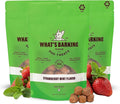 What's Barking Soft Bites, Soft Chewy Dog Treats for Training or Snacking, Pet Essentials, Bite Size Pieces for Dogs, Natural Ingredients, Made in USA, Resealable Bag (Pack of 3, Strawberry Mint)