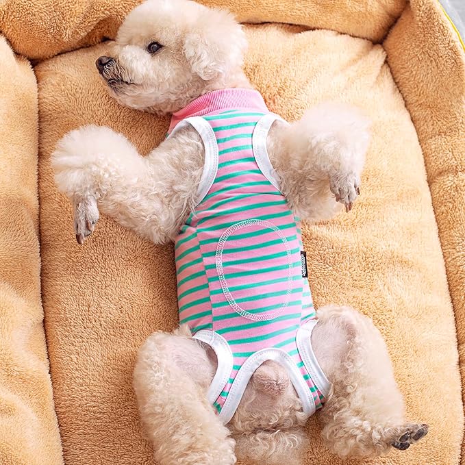 2 Packs Pet Dog Recovery Onesie Suit for Dogs Cats After Surgery,Dog Abdominal Wounds Bandages Cone E-Collar Alternative. (Grey, S)