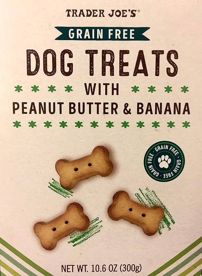 Trader Joe's | Dog Treats with Peanut Butter & Banana | Grain Free | 10.6 Ounces