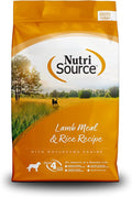 NutriSource Adult Dog Food, Made with Lamb & Rice, with Wholesome Grains, 15LB, Dry Dog Food