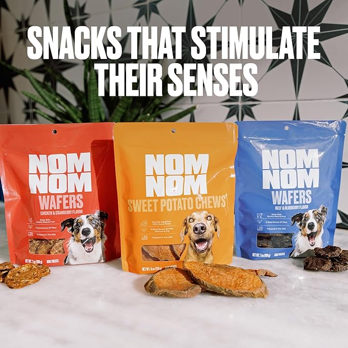 Sweet Potato Chew Treats - Single Ingredient Dog Snacks for Training, Rewards & Mealtime Toppers – No Fillers, Preservatives or Added Ingredients - Prepared in The USA for Dogs
