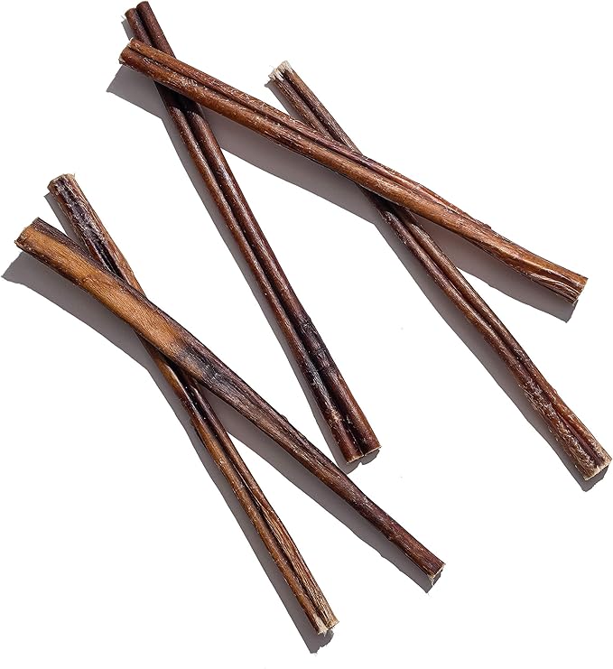 Jack&Pup 12 Inch Bully Sticks for Medium and Large Dogs (10 Pack) Standard Thickness, Dog Chew, Single Ingredient Bully Stick