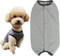 Dog’s Recovery Suit Post Surgery Shirt for Puppy, Wound Protective Clothes for Little Animals(Grey-xs)