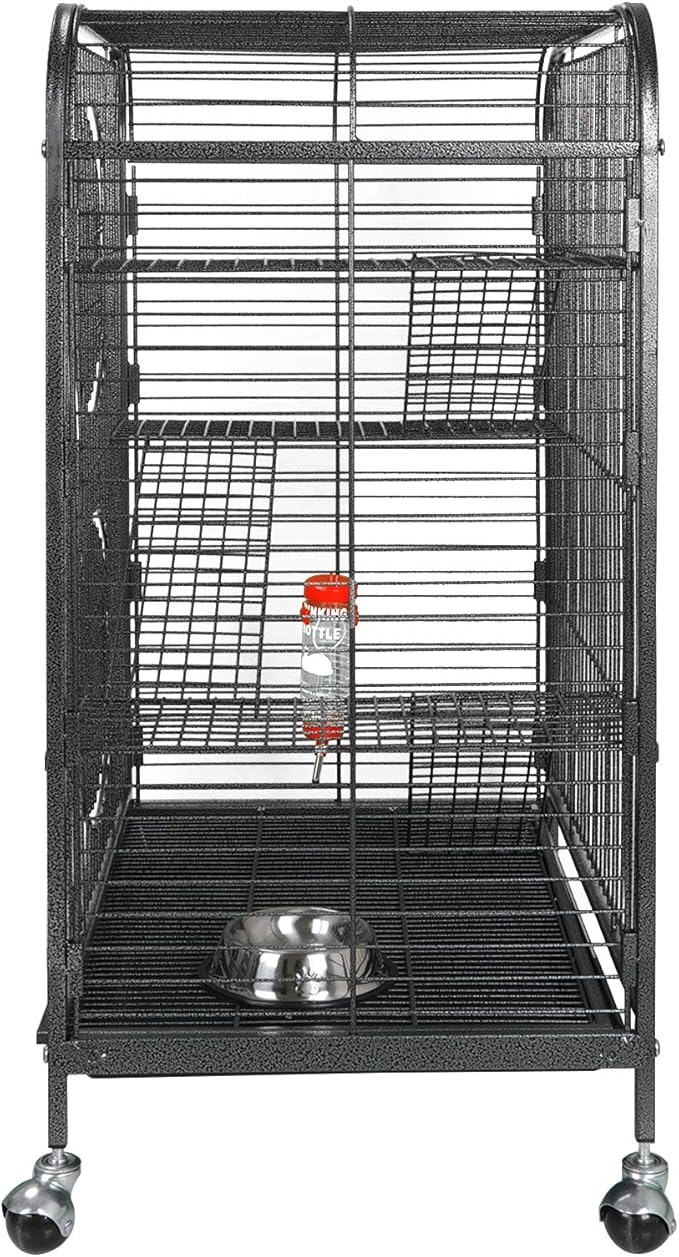 ZenStyle 37” Small Animal Cage Indoor Portable Pet Habitat with 2 Front Doors and Pull Out Tray for Ferret/Rat/Cat/Hamster/Chinchilla/Guinea Pig/Bunny or Other Small Pets