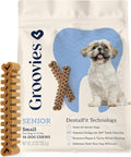 Groovies Senior Small Dog Dental Chews for Dogs, Patented DentalFit Technology for Plaque & Tartar Support, Flexible Texture for Easy Chewing, Chicken Flavor, USA Manufactured, 5–15 lb Dogs,96 Count