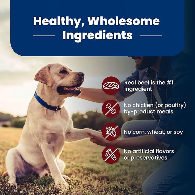Blue Buffalo Life Protection Formula with LifeSource Bits, Senior 7+ Dry Dog Food, Beef and Brown Rice Recipe, Natural Food for Dogs, 5 lb. Bag