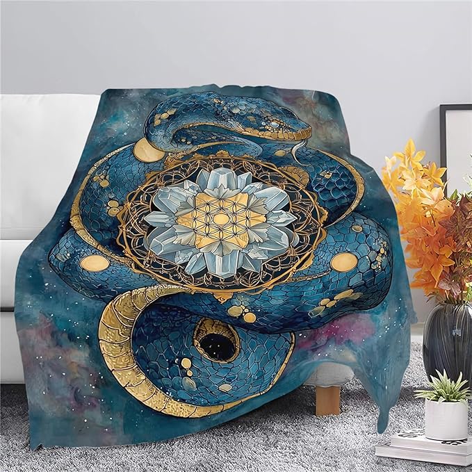 Snake Throw Blanket Snake Stuff Gifts for Kids Girls Boys Adults Women Men Soft Cozy Warm Plush Fluffy Fuzzy Fleece Blanket Decor 40''X50''