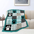 Dog Blanket Dog Paw Throw Blankets Cozy Fleece Flannel Blanket Soft Warm Plush Lightweight Bedding Blanket Dog Gift for Couch Sofa Bed for Boys Girls Men Women Teen Girls Kids 60"X80"