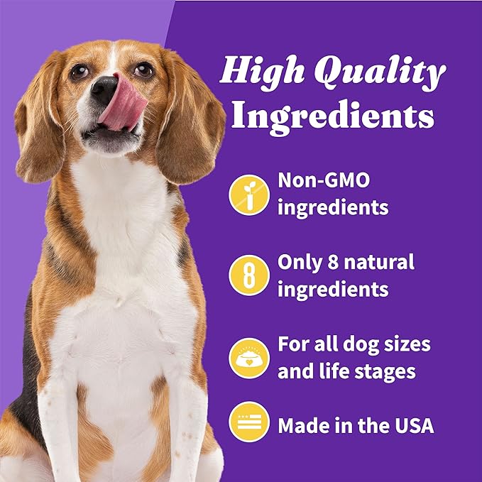 Halo Holistic Vegan Dog Treats, Plant-Based Dog Treat with Oats, Peanut Butter & Banana, Vegan Treat Pouch, 8 Oz bag