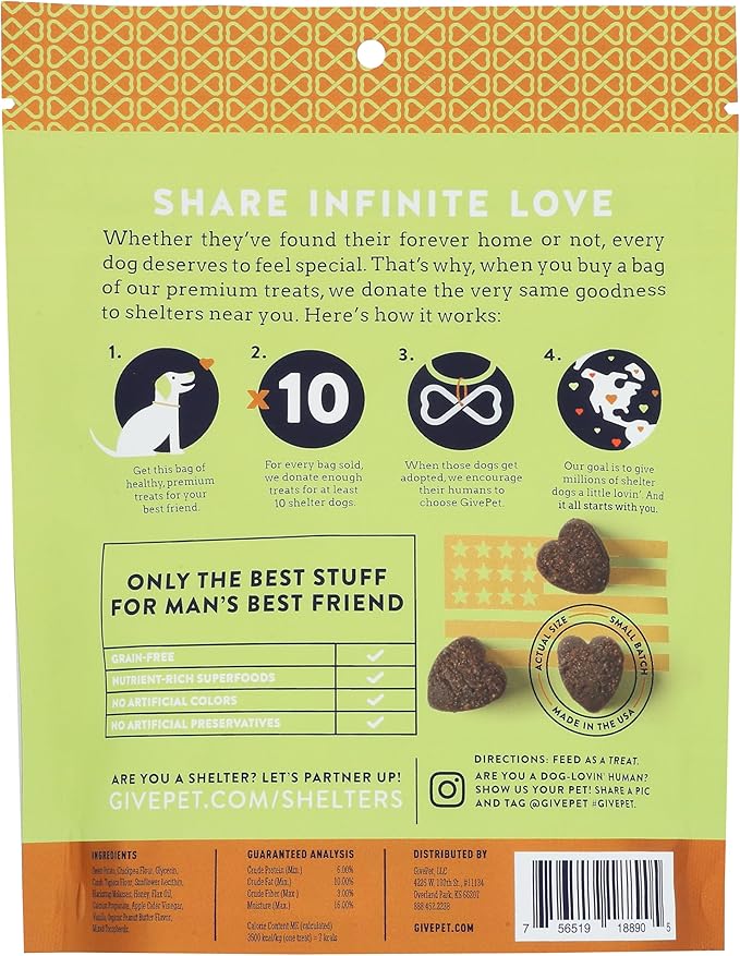 GivePet Beagle Scout Carob,Honey and Vanilla Soft Chewy Treats 6oz